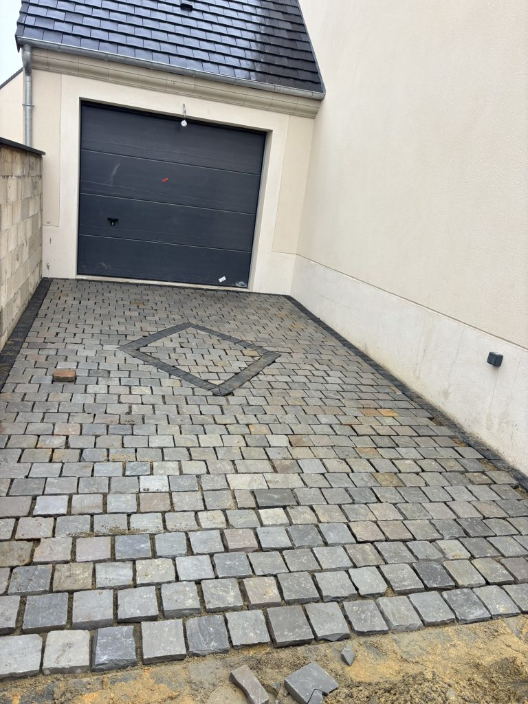 Terrasse terminée après travaux de maçonnerie